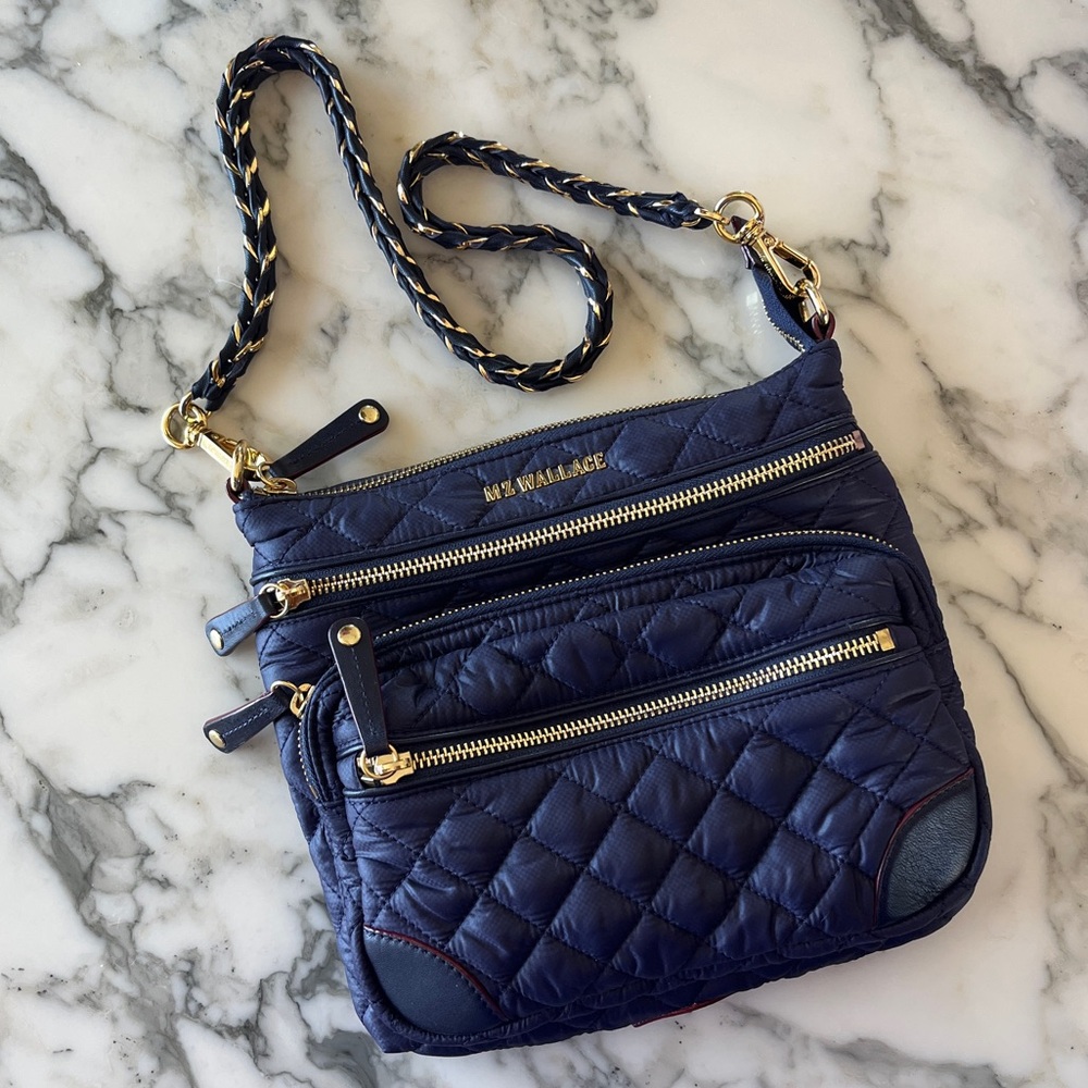 MZ Wallace Downtown Crosby Quilted Purse Boysenberry